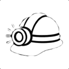 Caving hard hat icon